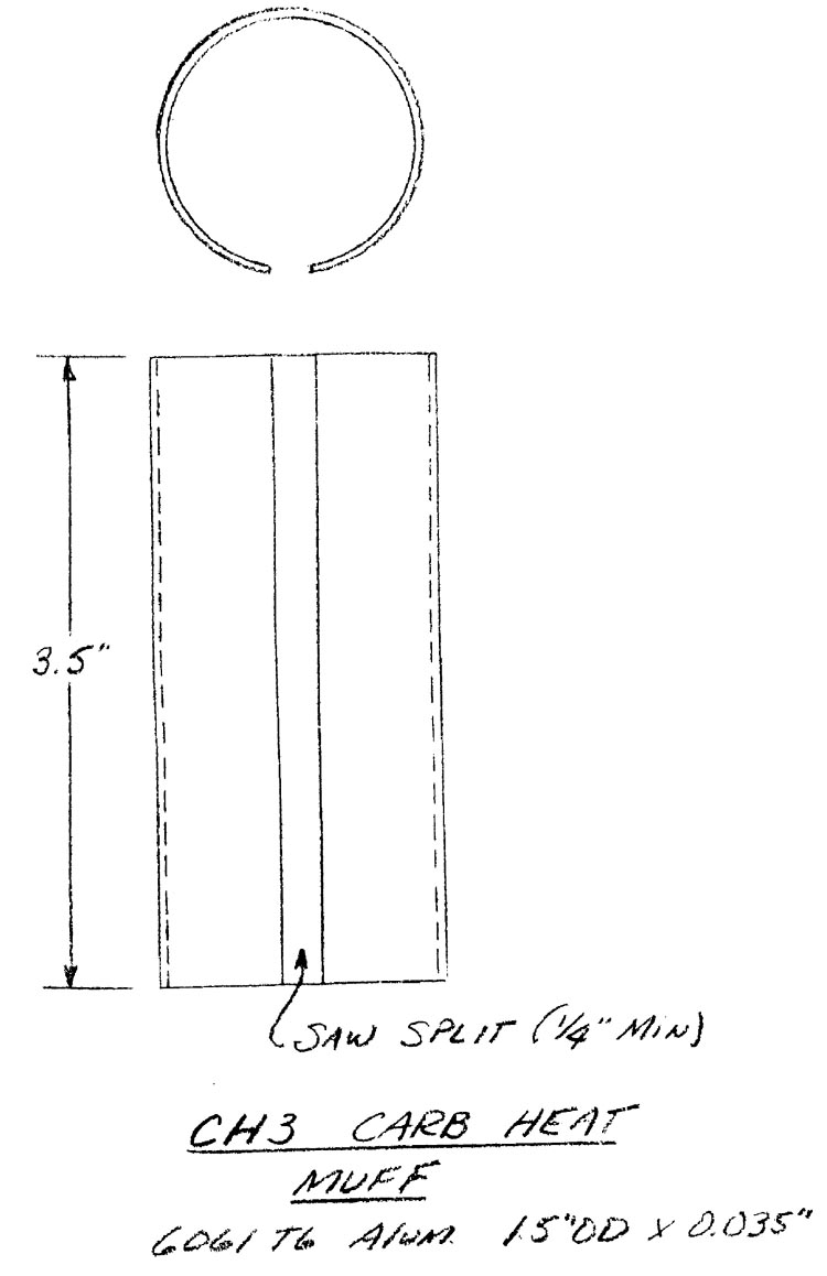 Quickie CH3 Carb Heat Muff Detail