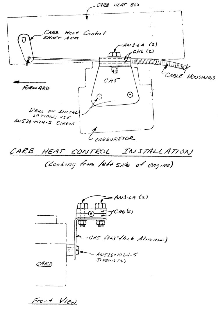 Quickie Carb Heat Control Deatil